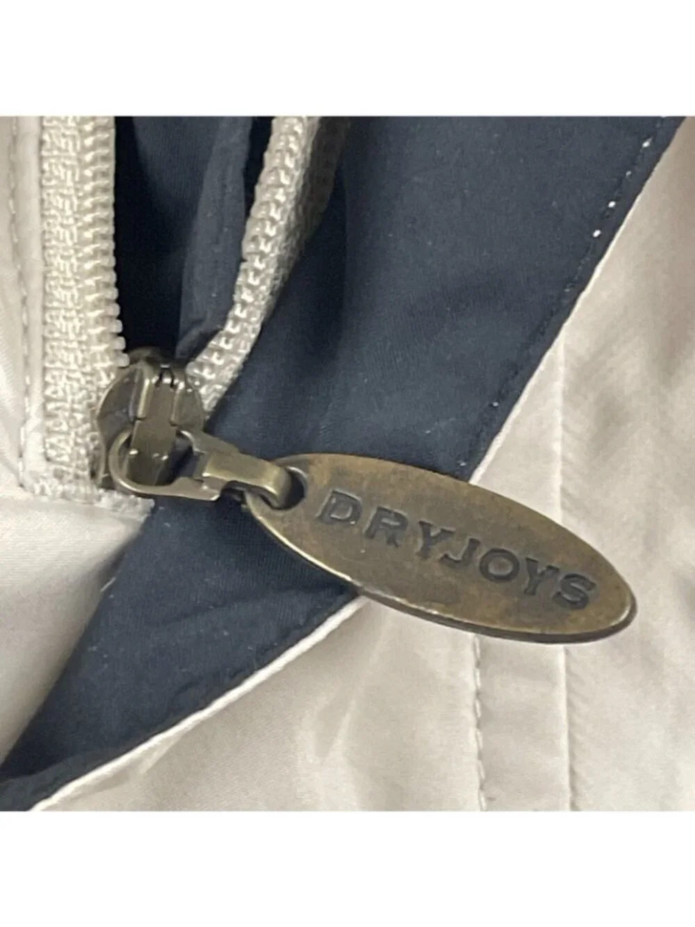Dryjoys by Footjoy 1/2 Zip Windbreaker Rain Jacket Men’s S Short Sleeve Beige
